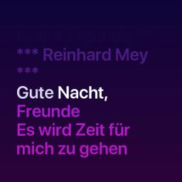 Gute Nacht, Freunde (cover)